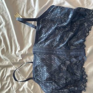 Aerie Lace Bandeau in Deep Blue